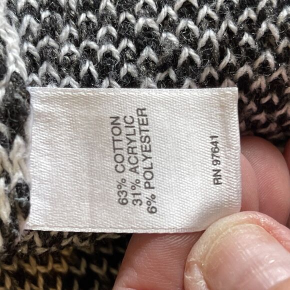 J Jill Pure Sweater Womens Small Black White Ombre Knit Tunic Mock Neck Pullover - Picture 10 of 13